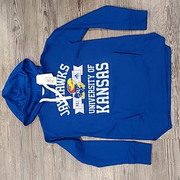 adidas Tops - University Of Kansas Jayhawks Adidas Hooded Sweatshirt Size Small